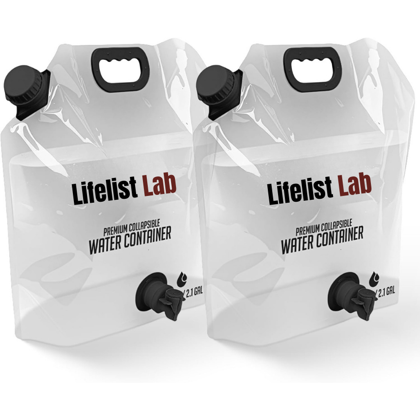 2-Pack Collapsible Water Container Bags